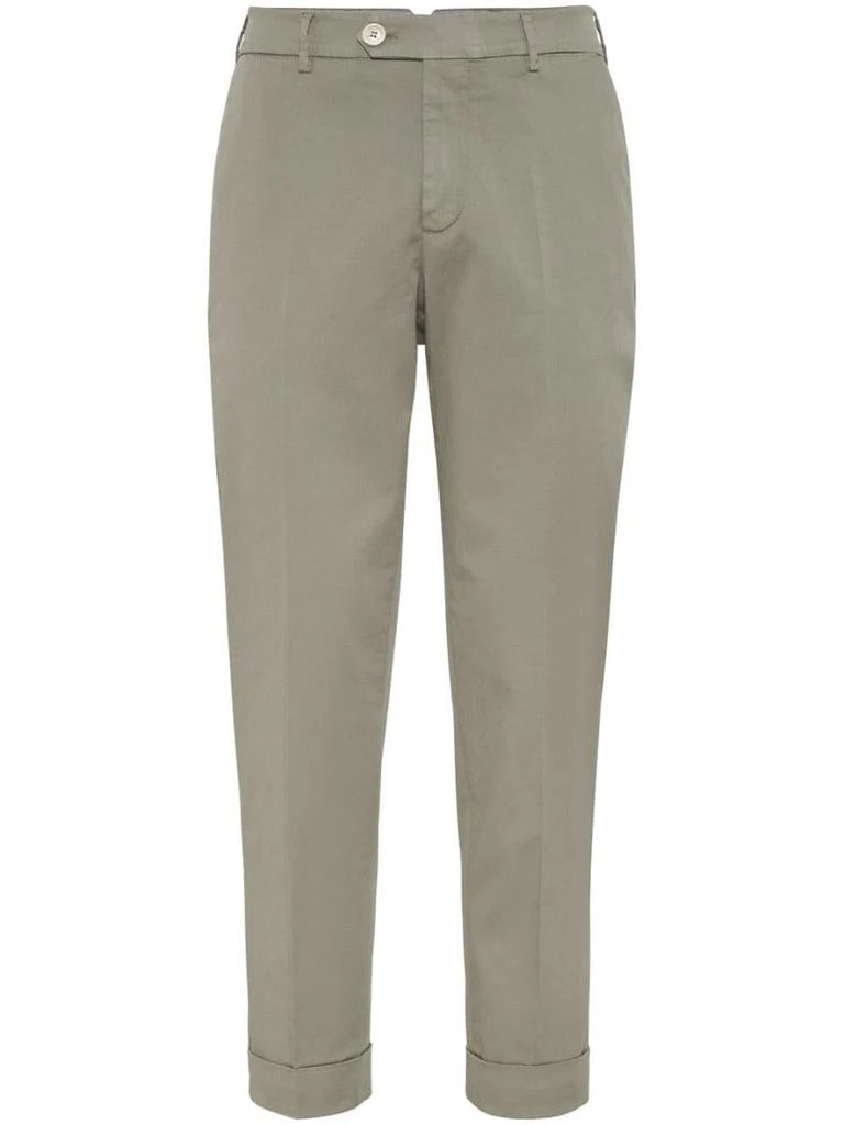 Brunello Cucinelli Brunello Cucinelli Gabardine Cotton Trousers 1