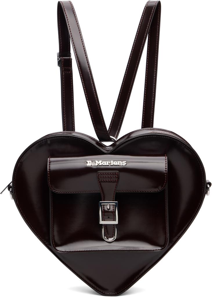 Dr. Martens Black Heart Shaped Leather Backpack - Backpacks