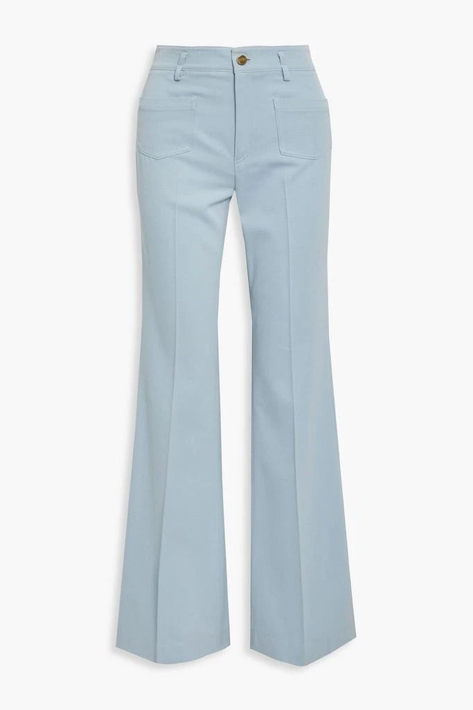 RED Valentino Cotton and wool-blend twill bootcut pants 1
