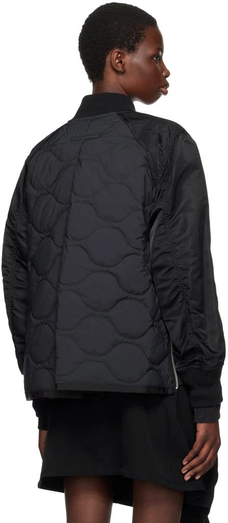 Sacai Black & Navy Quilted Bomber Jacket 3