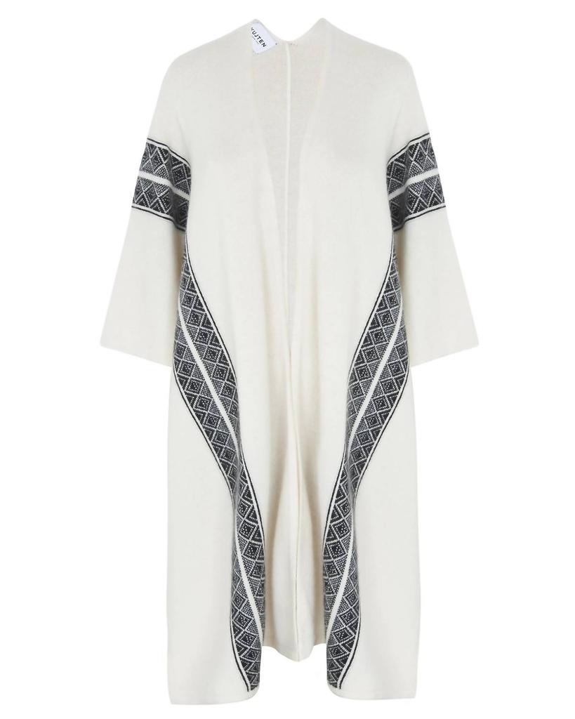 Kujten Women's Liv Cashmere Cape In Blanc