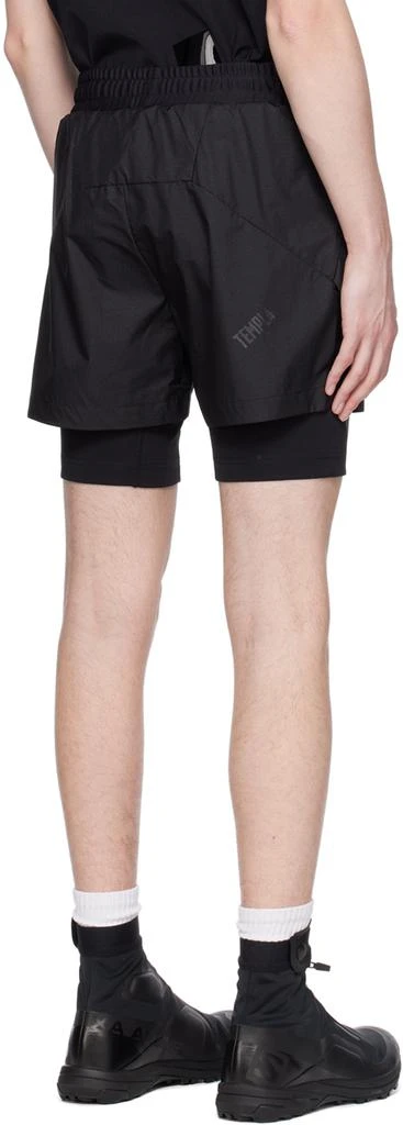 TEMPLA Black Layered Track Shorts 3