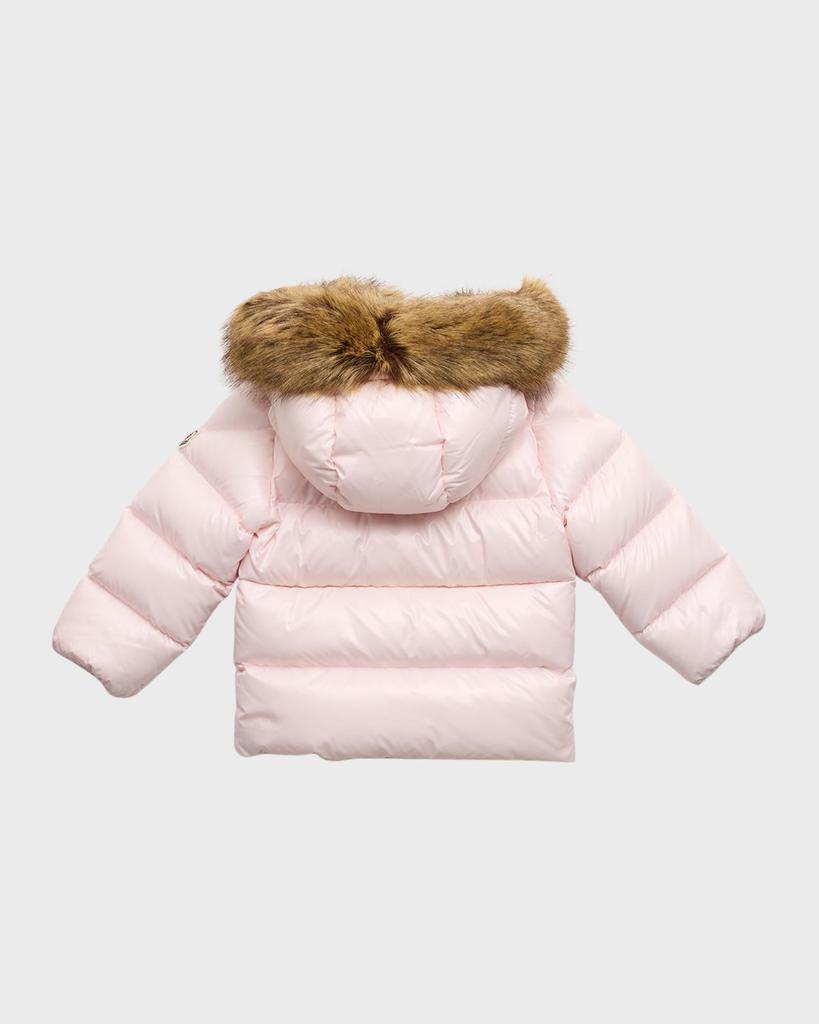 Moncler Girl's Quilted Puffer Faux Fur Jacket, Size 12M-3