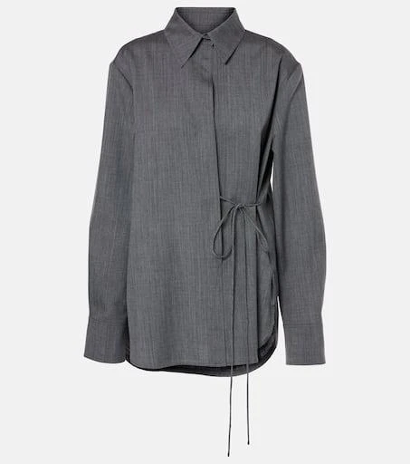 Jil Sander Belted wool shirt 1