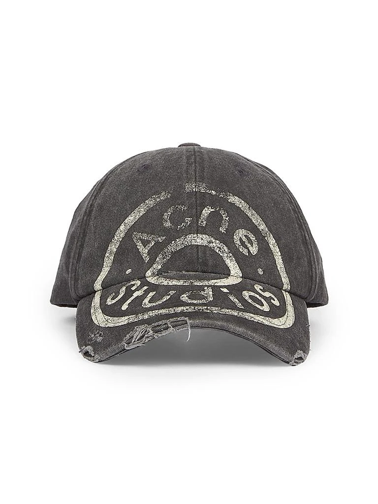Acne Studios Carliy Logo Cotton Baseball Cap 4
