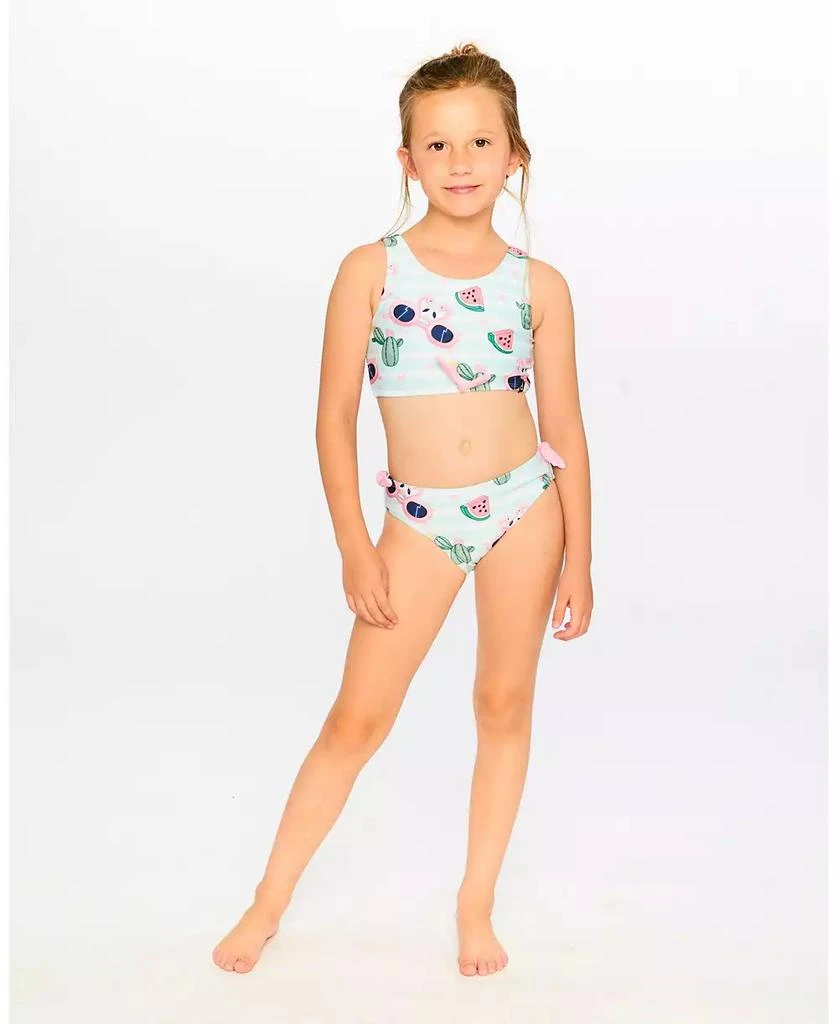 Deux par Deux Girl Two-Piece Swimsuit Flamingo and Cactus Print - Child 3