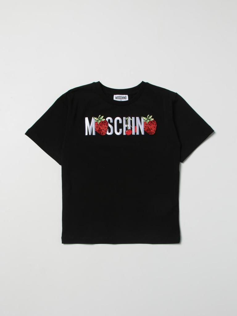 Moschino Moschino Kid t-shirt with logo and strawberries