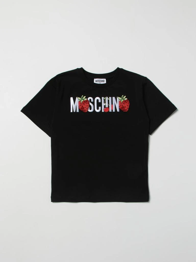 Moschino Moschino Kid t-shirt with logo and strawberries 1