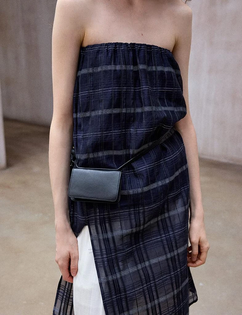 Pixie Market Navy Plaid Tube-Tunic Top-PREORDER 2