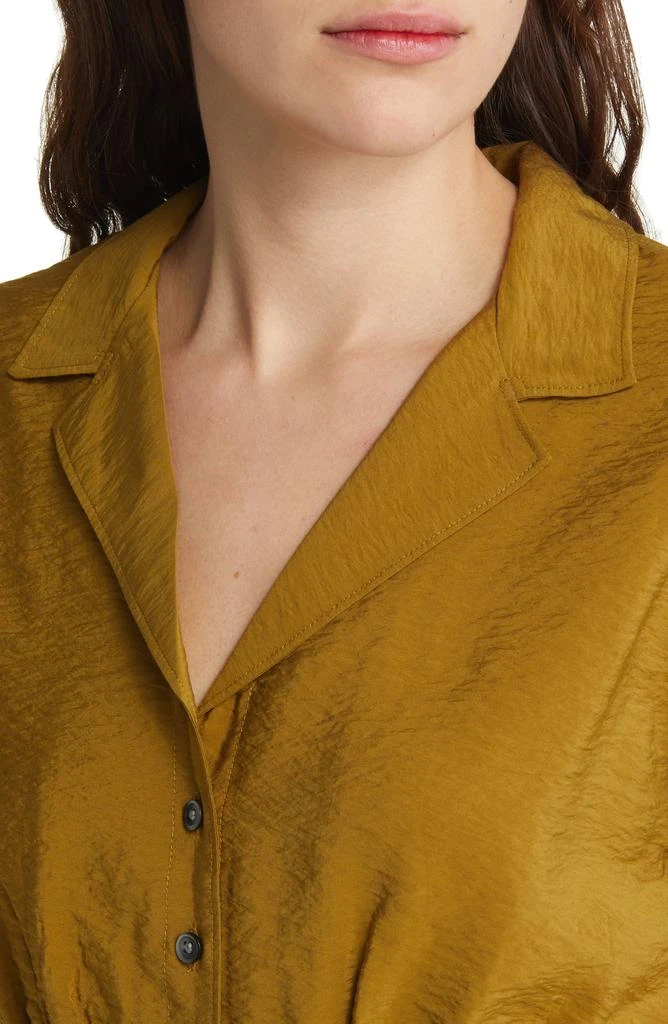 Madewell Drapey Banded Bottom Button-Up Top 3