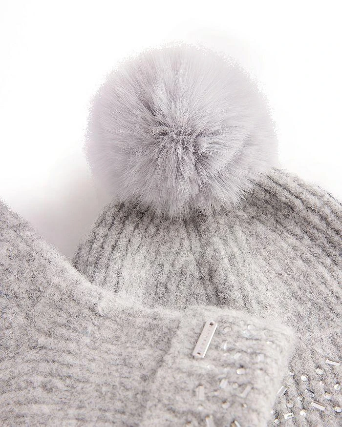 Ted Baker London Keriis Rhinestone Knit Hat & Glove Set 3