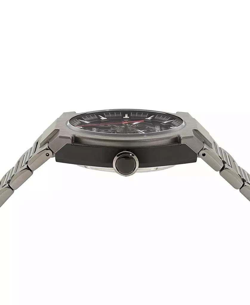 Salvatore Ferragamo Men's Swiss Automatic Supreme Skeleton Gunmetal Ion Plated Stainless Steel Bracelet Watch 43mm 2