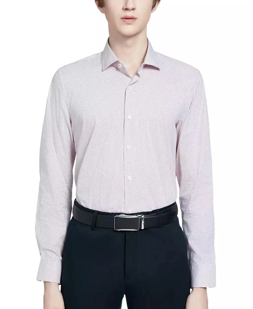 Tallia Men's Slim-Fit Micro-Geo Dress Shirt 1