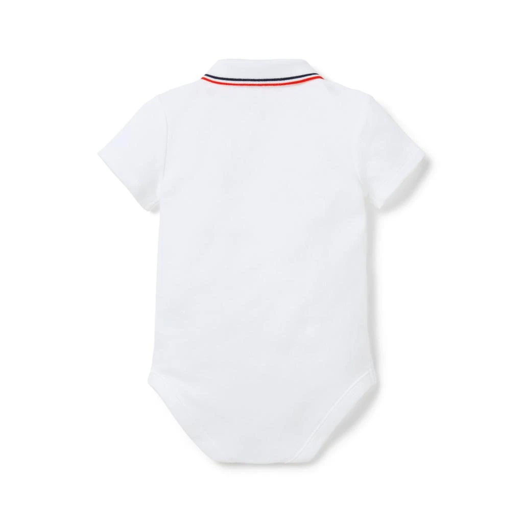 Janie and Jack Boys Flag Embroidered Polo Bodysuit (Infant) 2