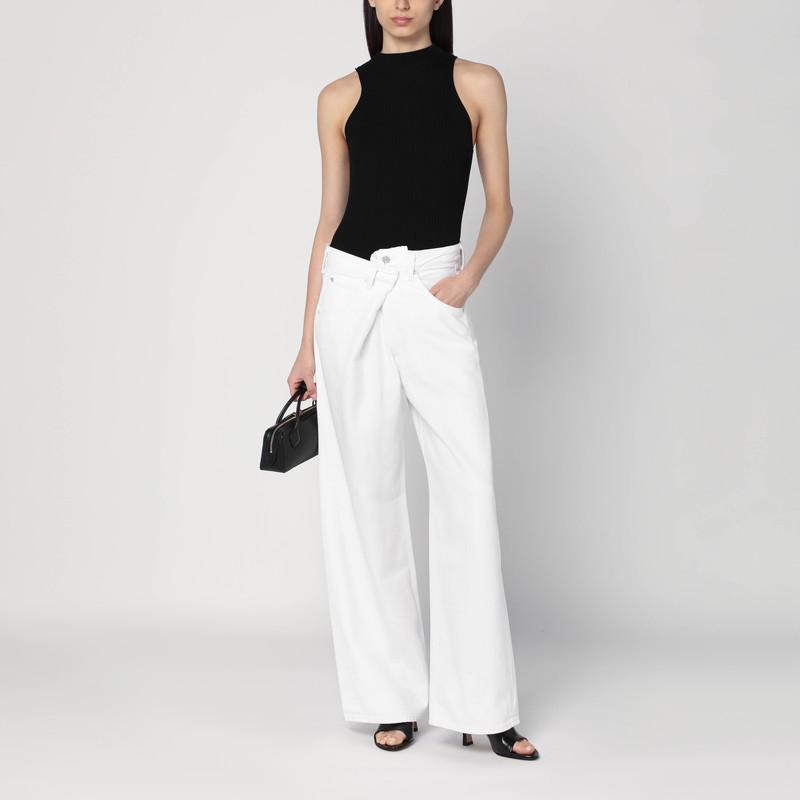 AGOLDE Wide Vana Fold white jeans