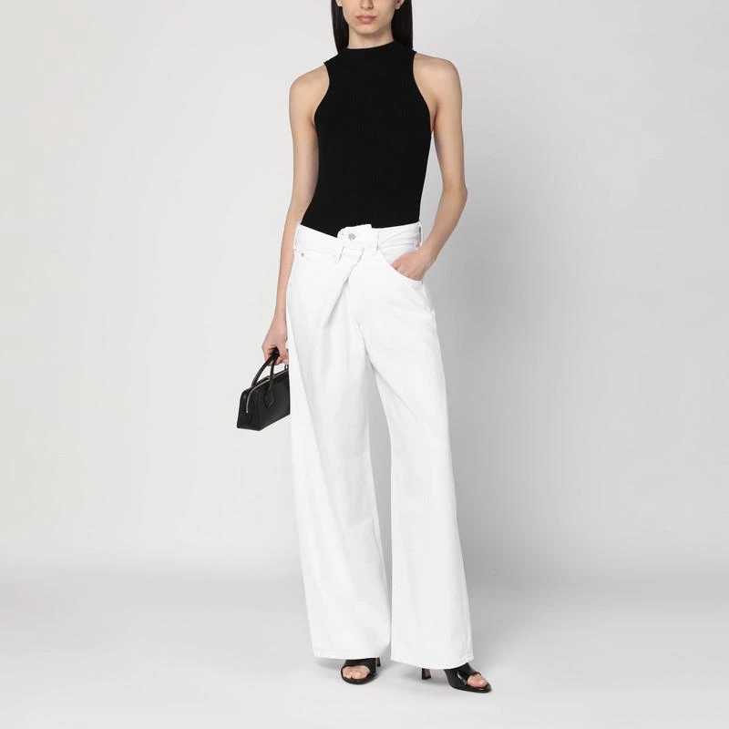 AGOLDE Wide Vana Fold white jeans 2