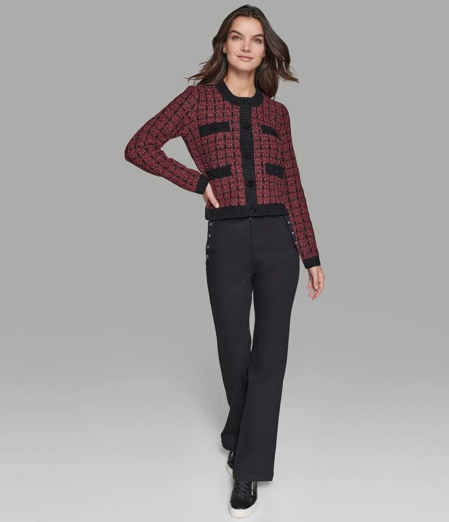 Karl Lagerfeld Paris TWEED CROPPED CARDIGAN 5