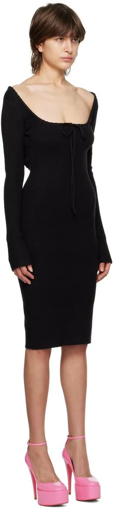 Danielle Guizio Black Bow Midi Dress 2