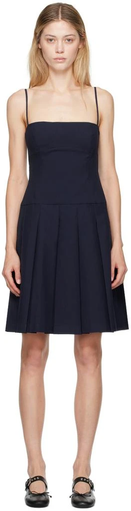 Sandy Liang Navy Roo Midi Dress 1
