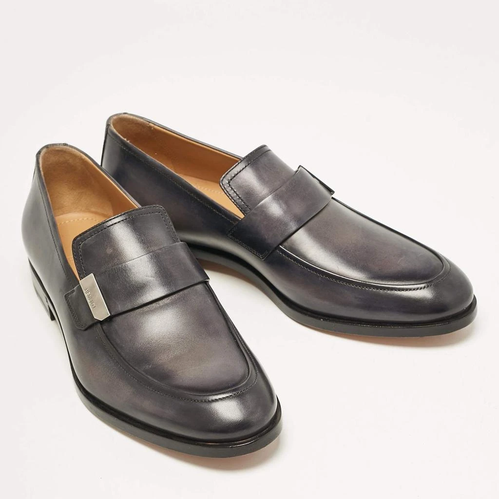 Berluti Berluti Grey Leather Penny Loafers Size 40.5 4