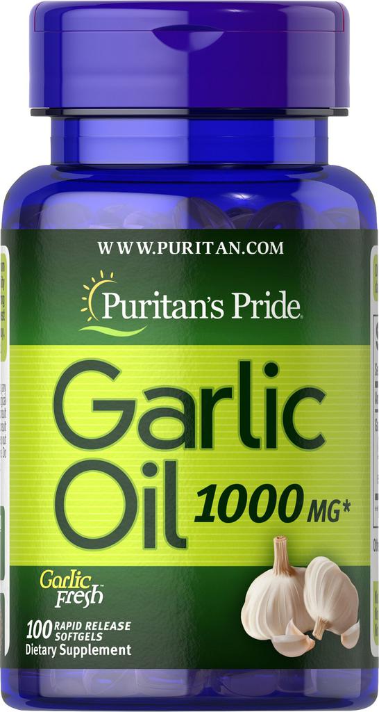 Puritan's Pride Garlic Oil 1000 mg 100 Rapid Release Softgels