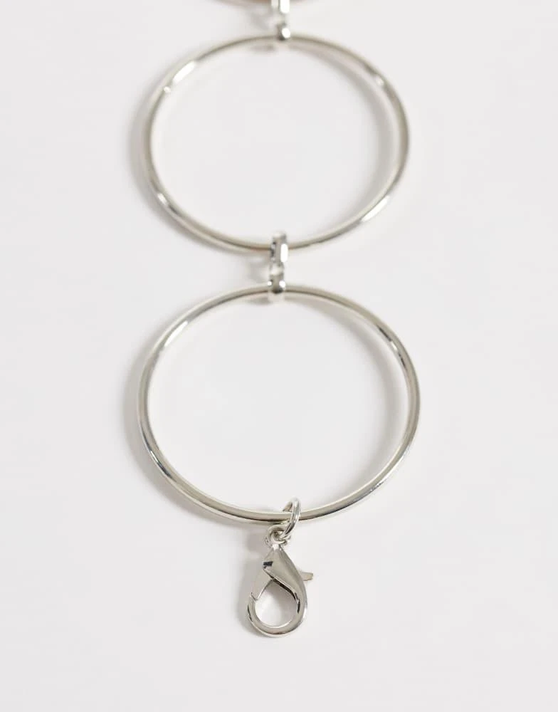 My Accessories My Accessories large rings chain belt in silver 2