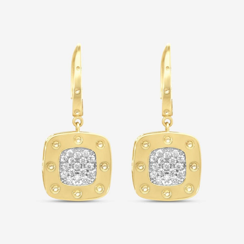 Roberto Coin Roberto Coin Pois Moi 18K Yellow 
White Gold Diamond Drop Earrings 777923AJERX0-copy