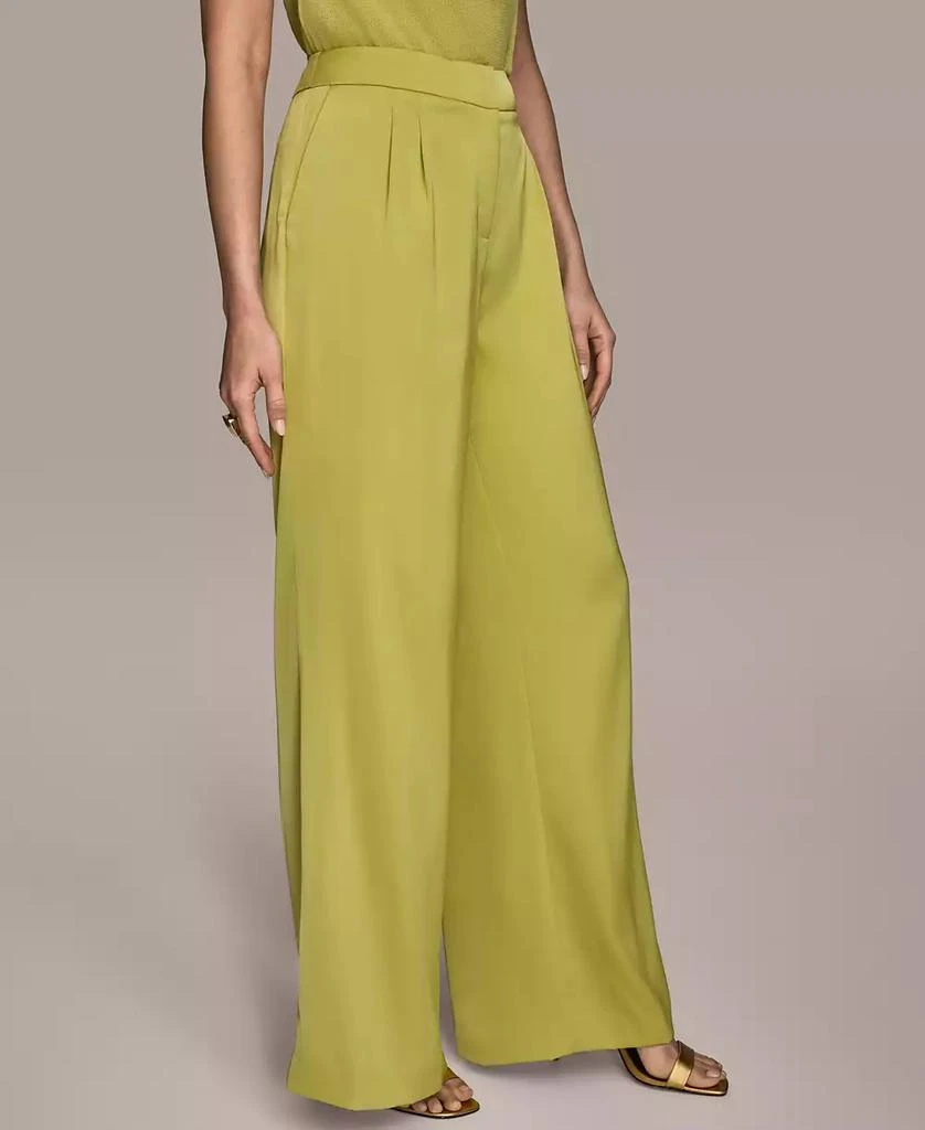 Donna Karan Women
s Satin Wide-Leg Pants 3