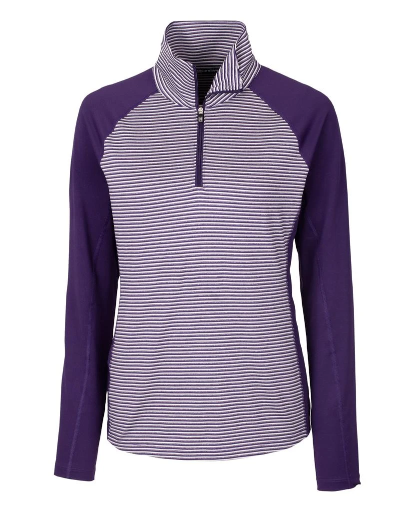 Cutter & Buck Forge Tonal Stripe Stretch Half Zip Womens Top 1