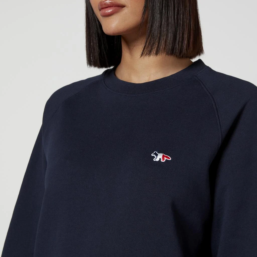 Maison Kitsune Women's Tricolor Fox Patch Sweatshirt - Navy 4
