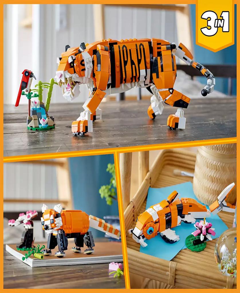 LEGO Creator 31129 3-in-1 Majestic Tiger Toy Building Set