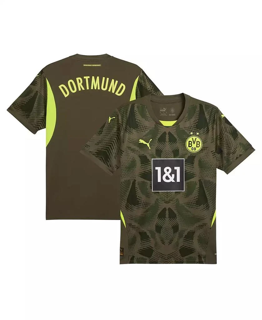 Puma Men's Olive Borussia Dortmund 2024/25 Replica Short Sleeve Goalkeeper Jersey 1