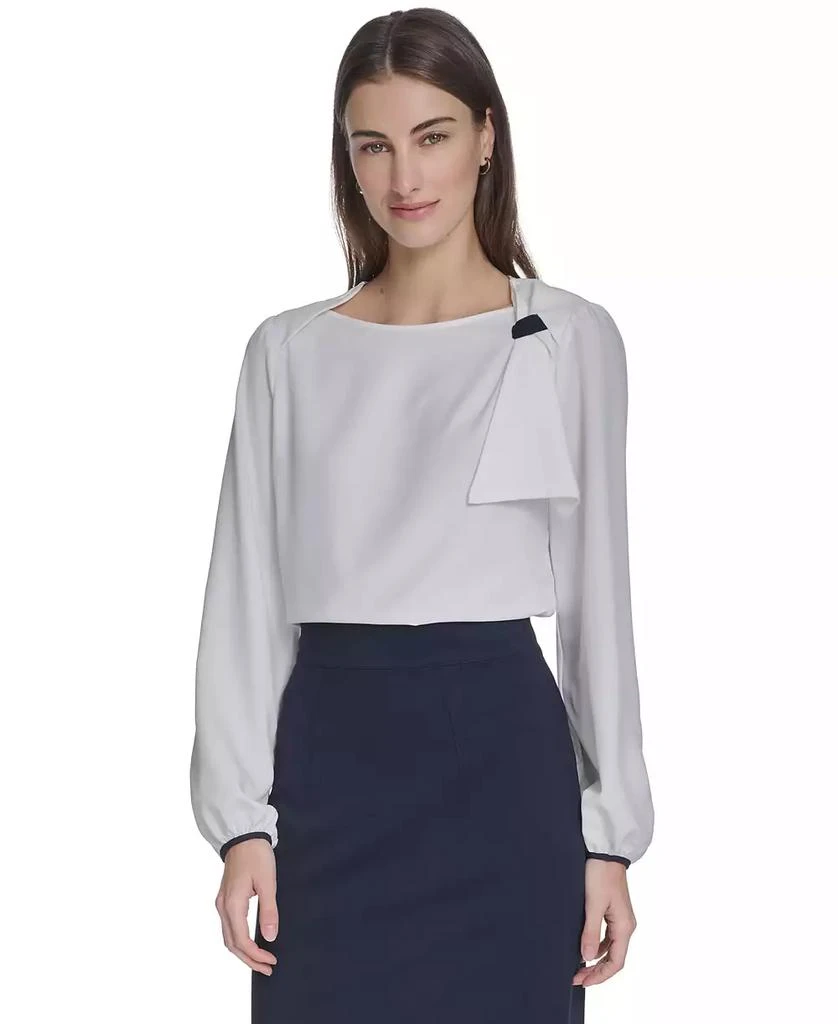 Tommy Hilfiger Women
s Long-Sleeve Side Tie Top