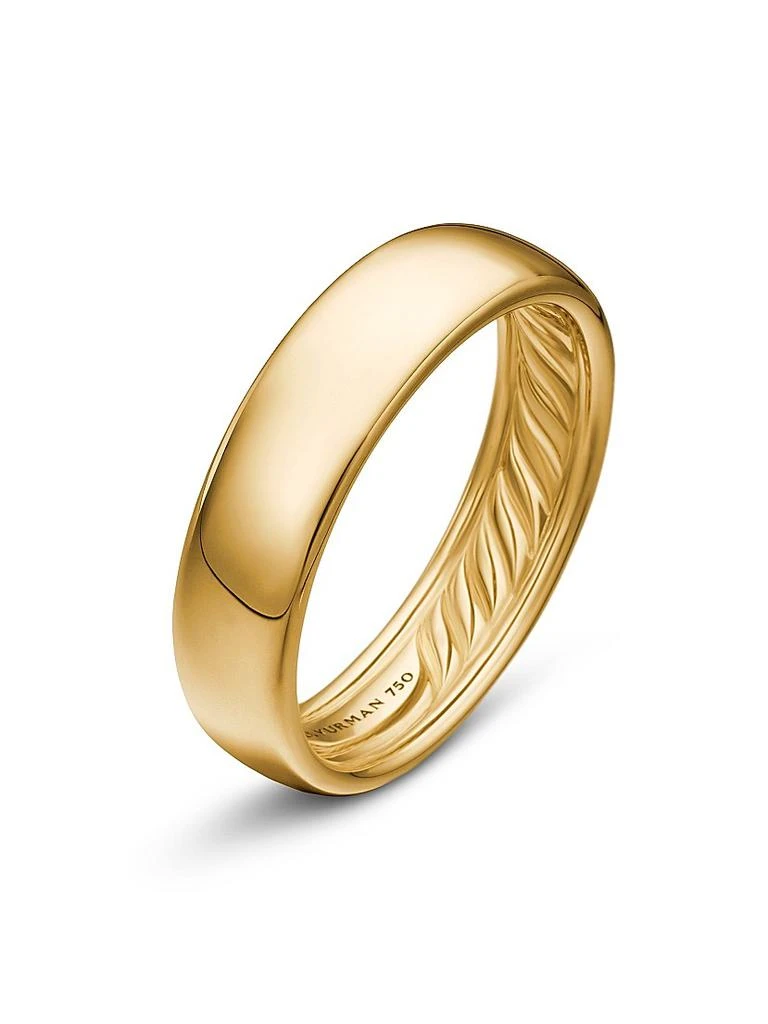 David Yurman DY Classic Band Ring in 18K Yellow Gold, 6mm 3