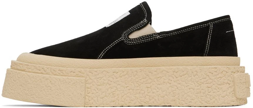 MM6 Black Platform Slip-On Sneakers 3
