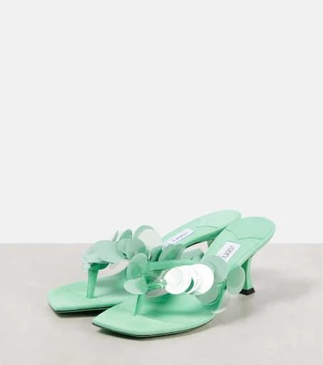 Jimmy Choo Freja 70 embellished suede thong sandals 4