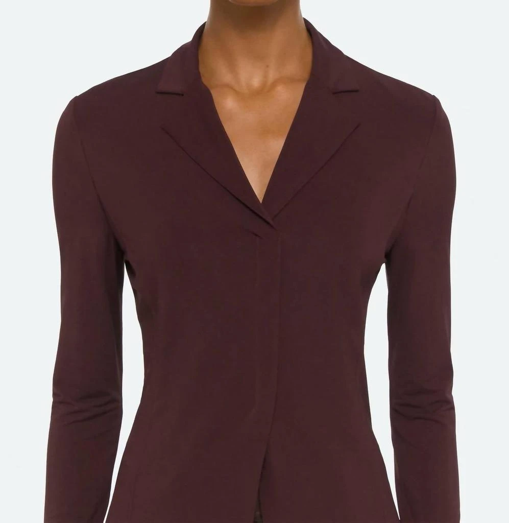 Helmut Lang Blazer Top In Mahogany 5