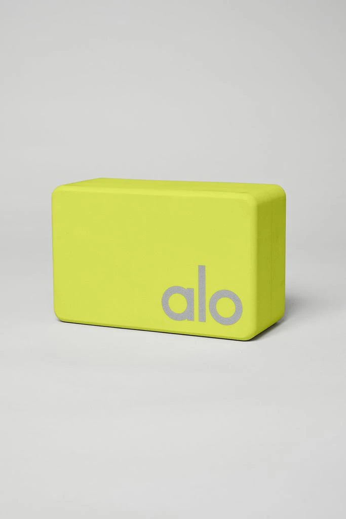 Alo Uplifting Yoga Block - Highlighter/Silver 2