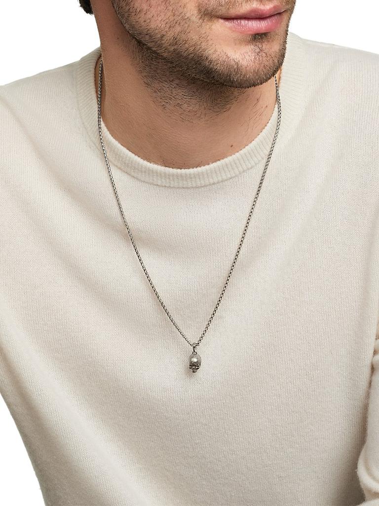 David Yurman Sterling Silver Waves Skull Amulet