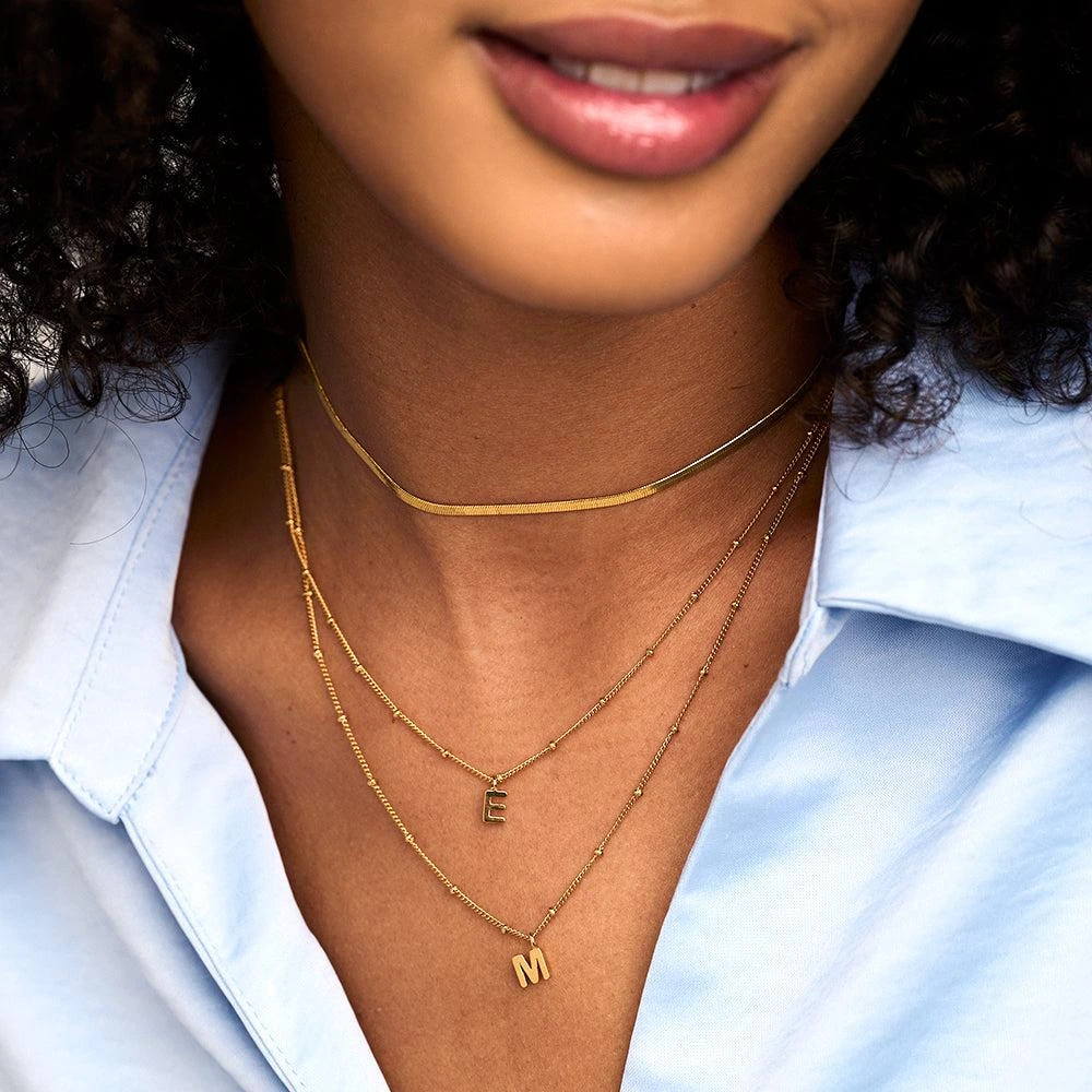 Orelia London Satellite Chain Initial Necklace 3