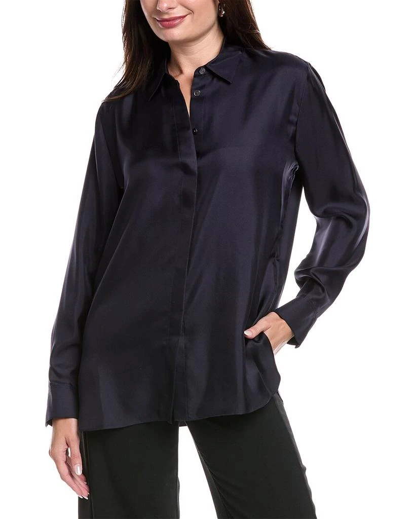 Theory Classic Menswear Satin Twill Silk Shirt 1