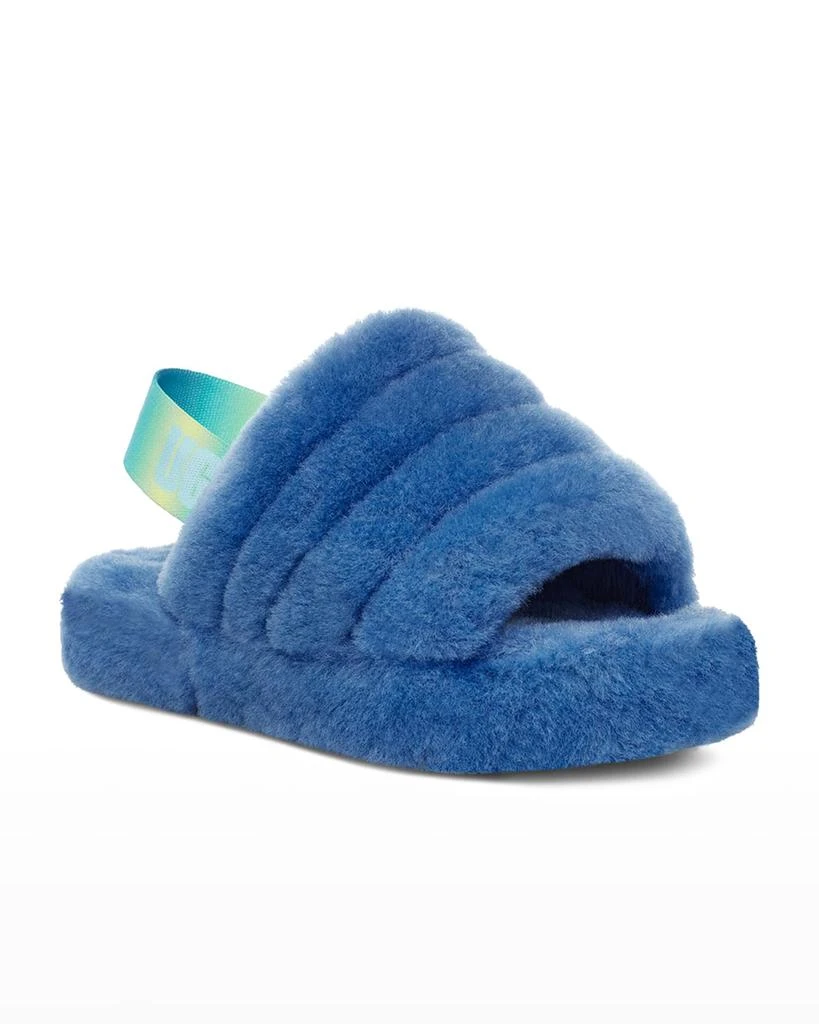 UGG Girl's Fluff Yeah Quilted Shearling Slingback Slippers, Kids 1