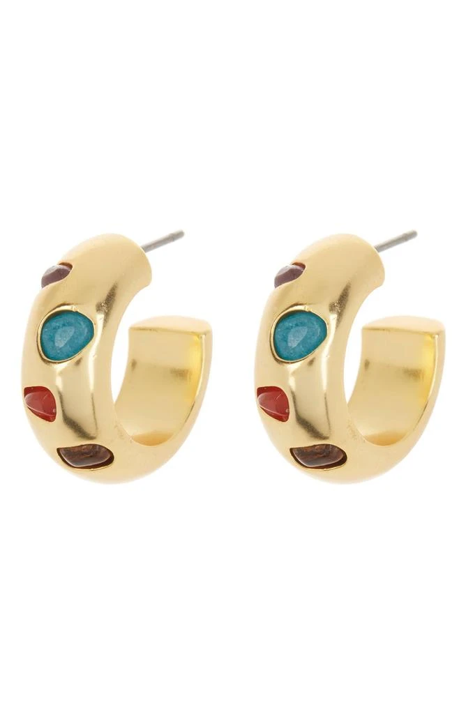 Madewell Royal Stone Hoop Earrings 1