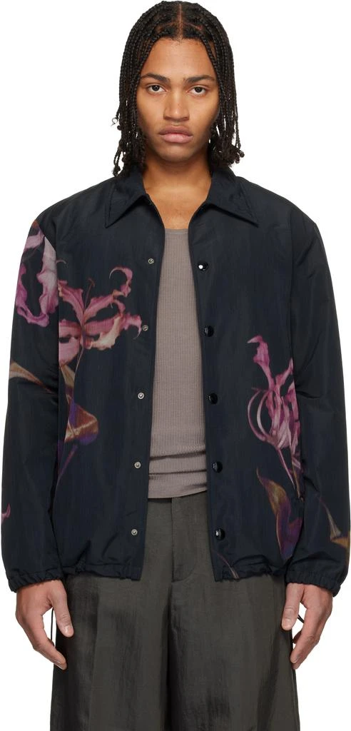 Dries Van Noten Black Printed Jacket 1