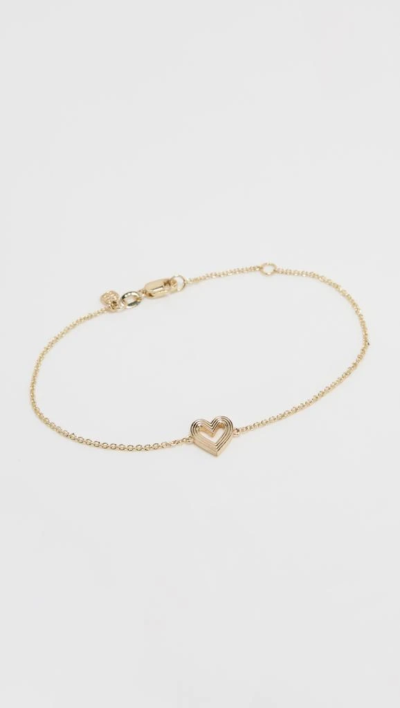 Sydney Evan 14k Fluted Heart Bracelet 1