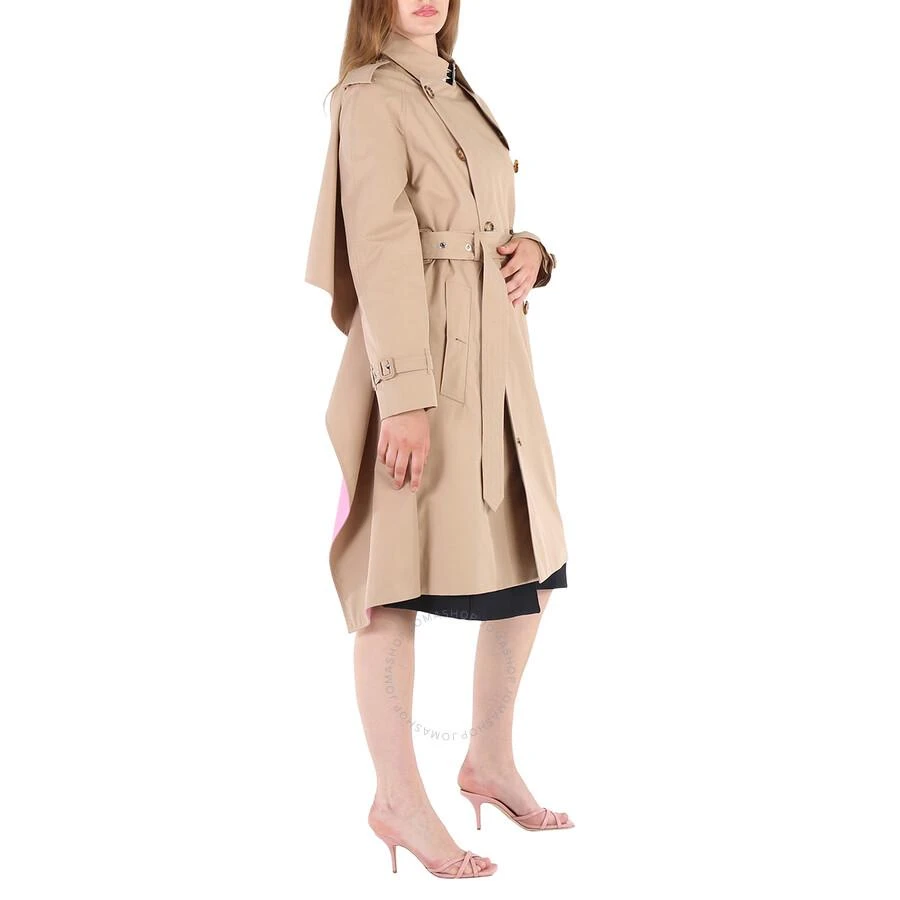 Burberry Soft Fawn Cotton Twill Contrast Cape Detail Double-breasted Trench Coat 2