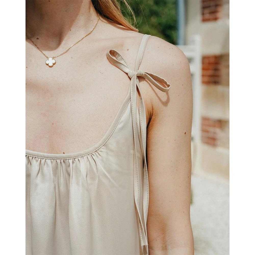 Seven August Robe Serena - Satin Neutral 4