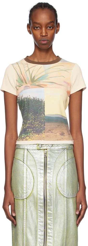 Eckhaus Latta Beige Printed T-Shirt 1