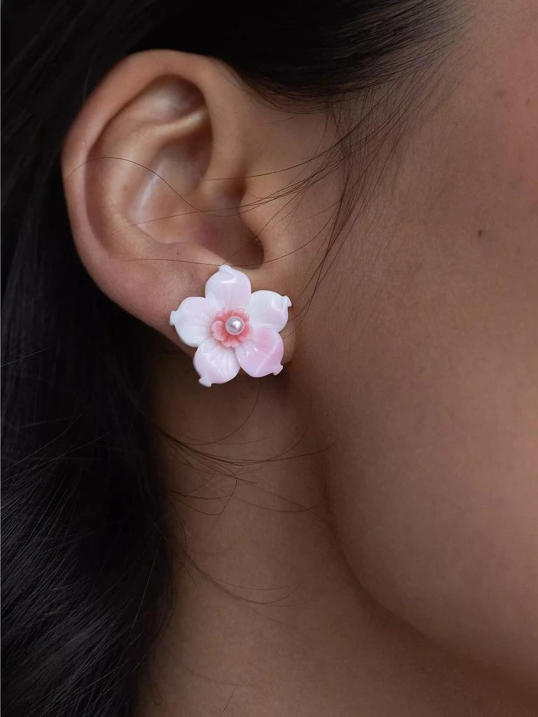 Jennifer Behr Tansey Conch Flower Stud Earrings 2