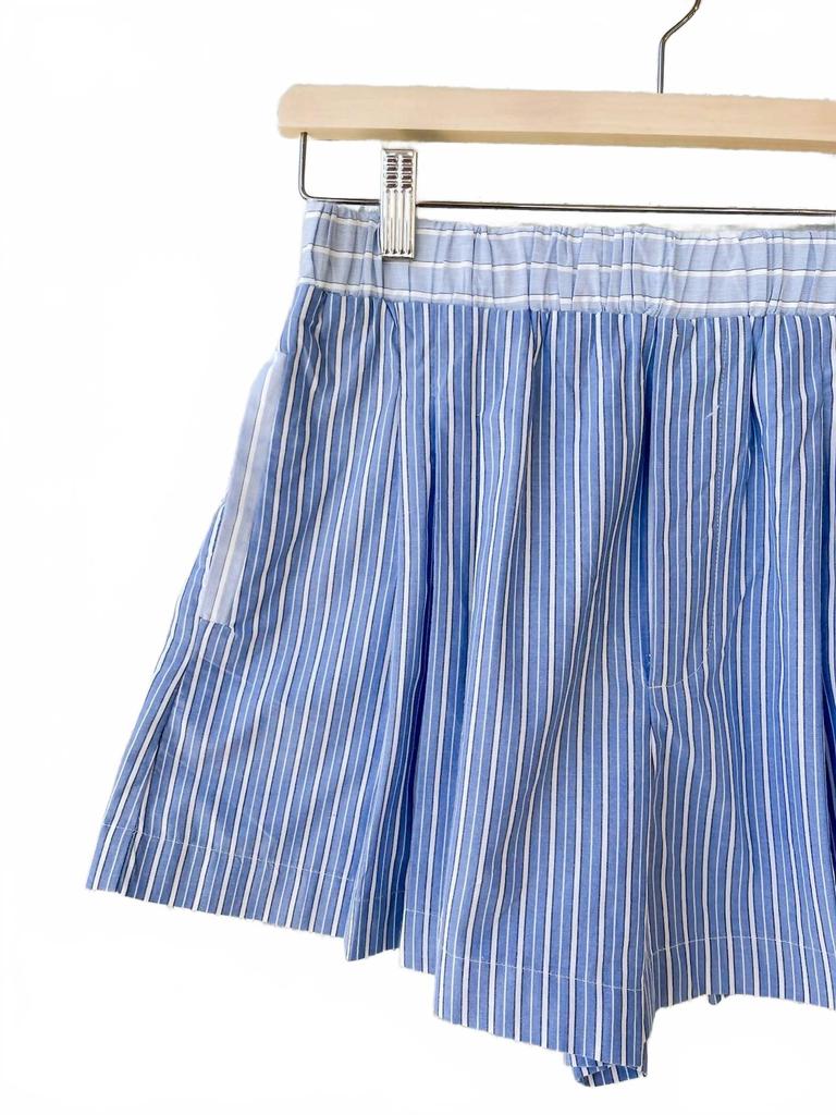 Sea Women's Helmi Striped Shirting Pleat Short In Blue